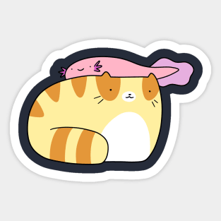 Axolotl and Tabby Sticker